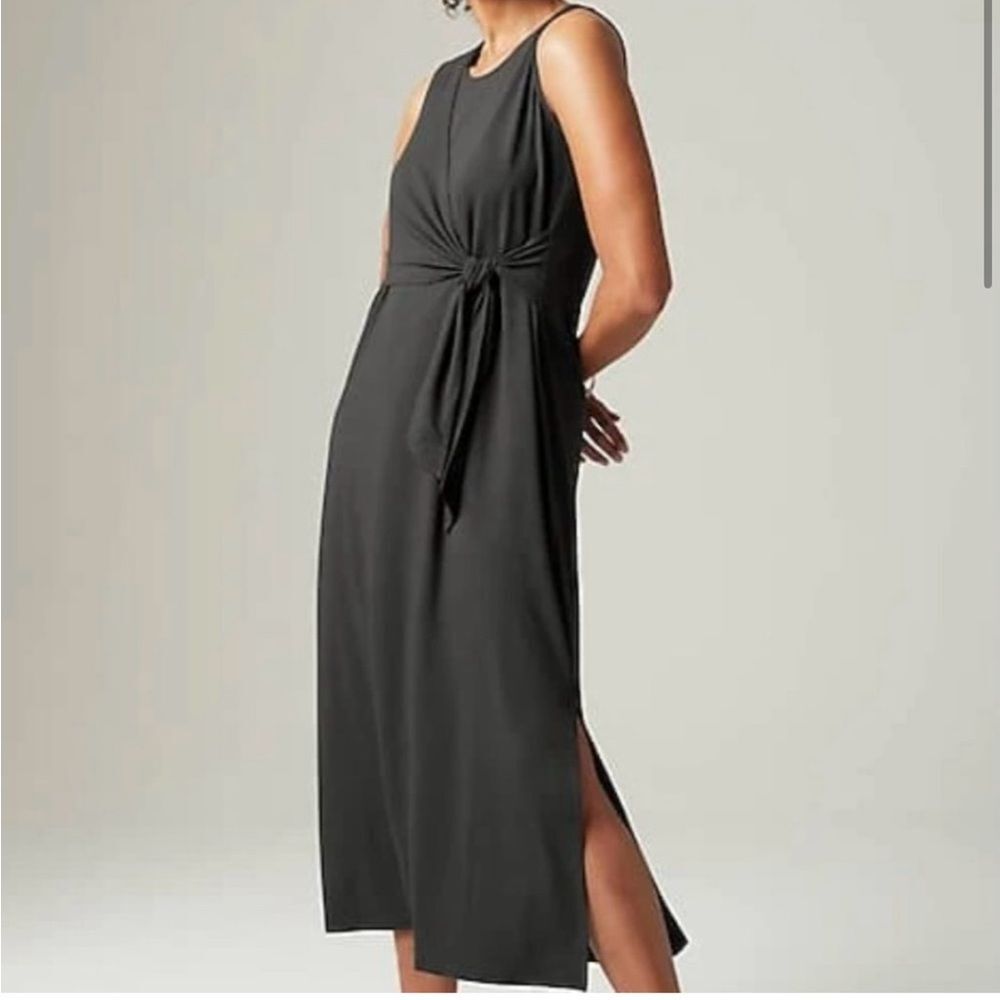 J Jill Wearever Collection Aide Tie Dress in Color Lava Rock Size XL